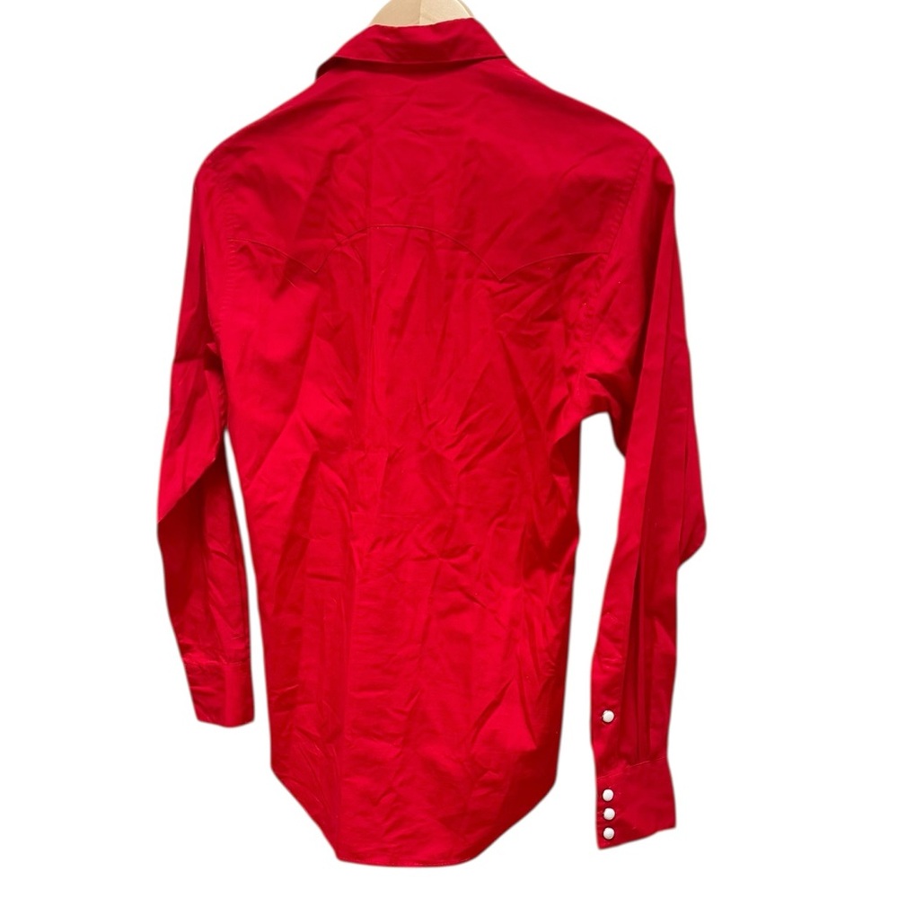 Vintage Ralph Lauren Western Wear Pearl Snap Red Yoked Shirt - Picture 8 of 8